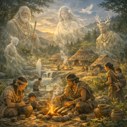 縄文時代の村と精霊たち