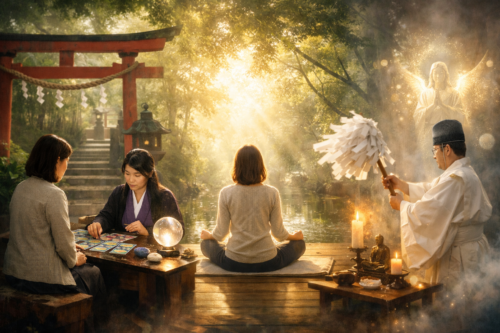 神社での占いと浄化の儀式
