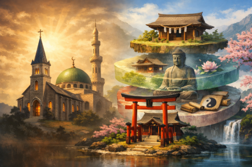 宗教の対比と重層的文化